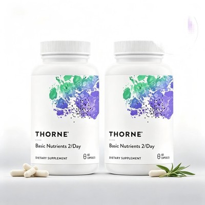 2Pcs Thorne Basic Nutrients,Multivitamin Mineral Support Energy Immune Bone