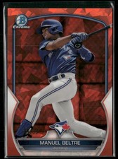 2023 Bowman Chrome Manuel Beltre Red Refractor /50