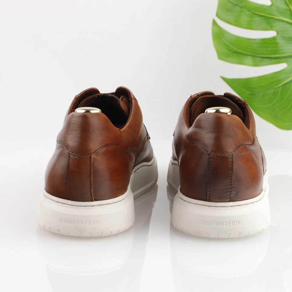 Florsheim 男式 Premier 运动鞋 尺码 11 M Cognac 棕褐色素趾休闲鞋系带 — 第 4/4 张图片