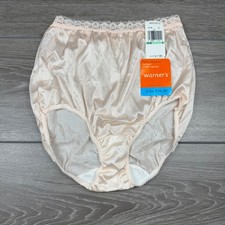 Warners Womens Underwear Perfect Measure Full Brief Lace Trim Peach Size 8 New