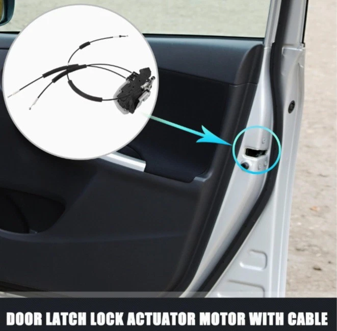 Rear Right Door Latch Lock Actuator Motor with Cable for Nissan Sentra 2007-2012 - Image 2 of 4
