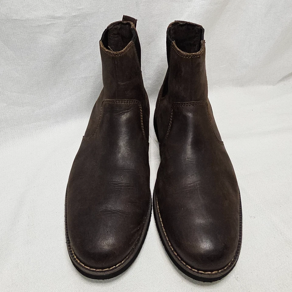 TIMBERLAND Woodhull Chelsea Cuero Marrón Informal Botas de Pull On Para Hombre Talla 7.5 Foto 2 de 4