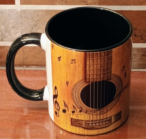 Guitar Cup 11.8 Oz NEW Musical Theme Mug Mugs Cups - Picture 3 of 6