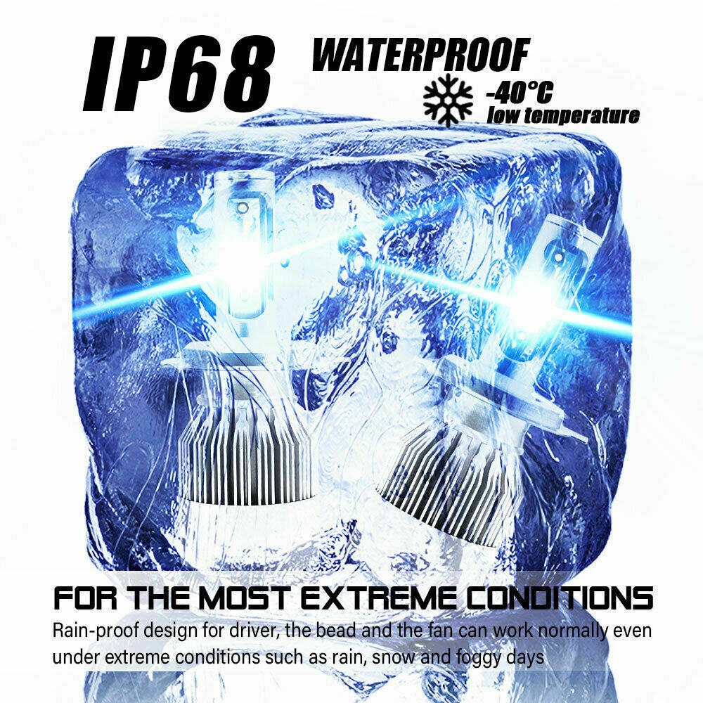 For 1982-2012 Ford E-150 E-250 E-350 Van 5x7 7x6" LED Headlights Hi-Lo thumbnail 10