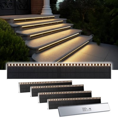 SHONELIGHTING Solar Step Lights for Outside, 33 Focused-Beam High-Brightness