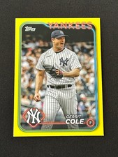 2024 Topps Series 1 Gerrit Cole Yellow Parallel #100 New York Yankees