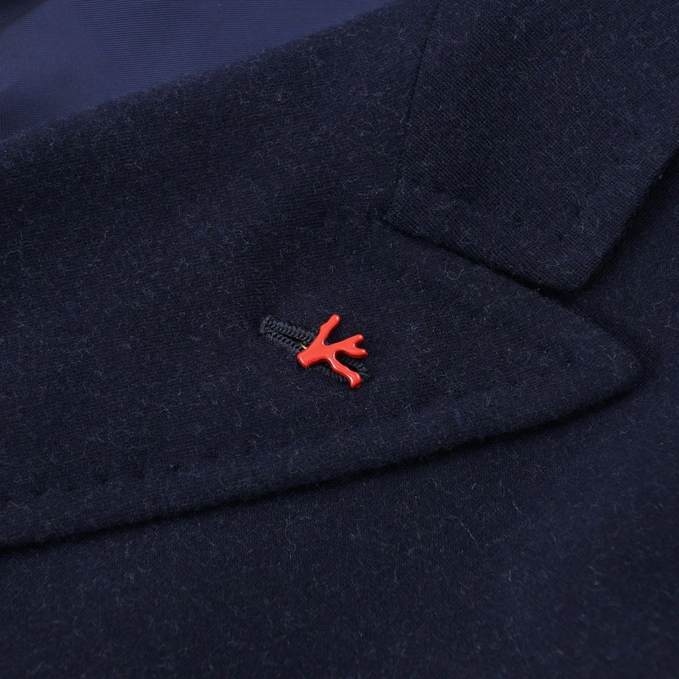 Abrigo deportivo Isaia 'Domenico' suave felpa jersey franela lana 40R (UE 50) NUEVO CON ETIQUETAS Foto 4 de 4