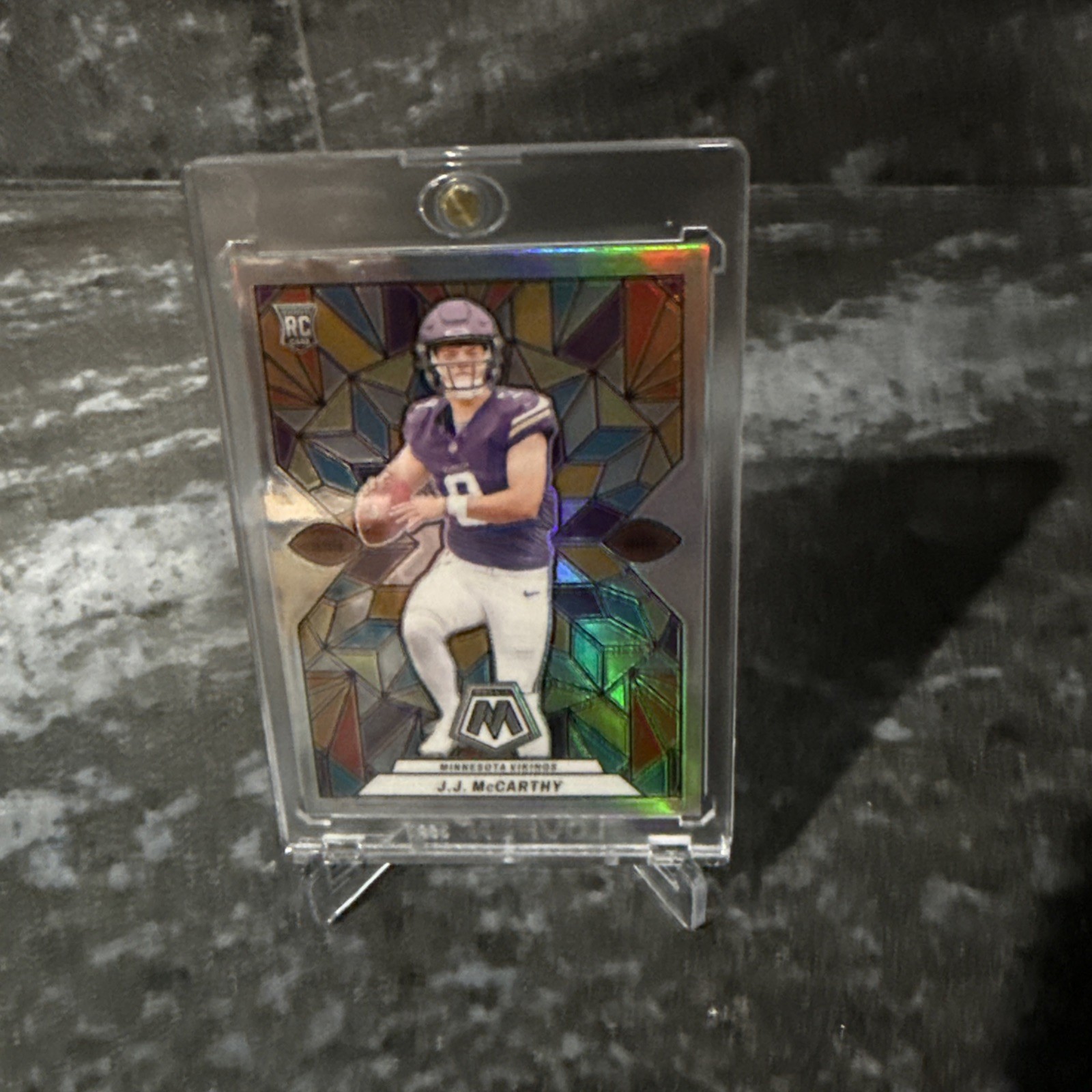 2024 Panini Mosaic - Stained Glass J.J. McCarthy #SG-23 (RC)