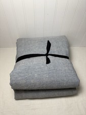 Pottery Barn Belgian Flax Linen Duvet Cover  King/cal.  Chambray