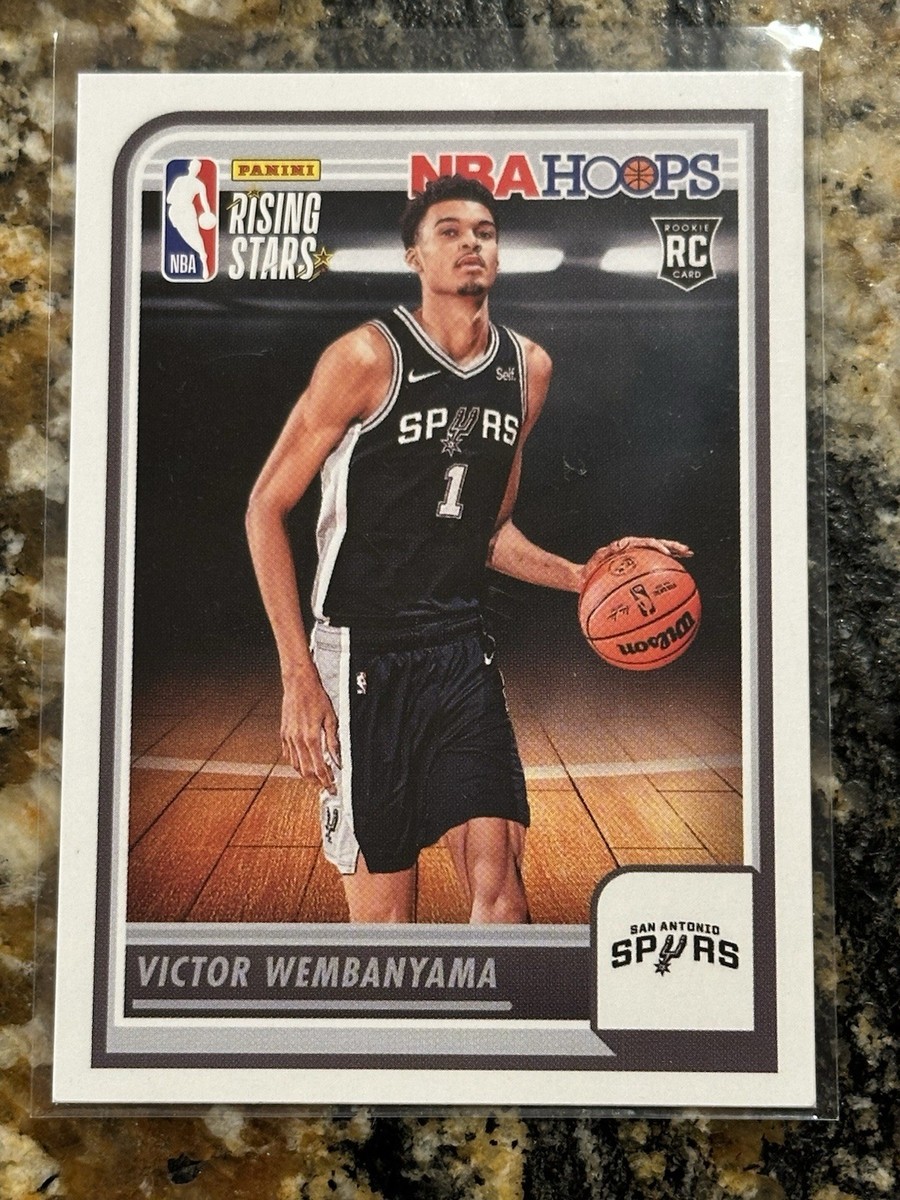 rare victor wembanyama card Extremely Rare No # 2023-24 Panini Nba Hoops Rising Stars Victor Wembanyama  RC
