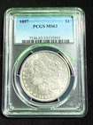 1897 MORGAN DOLLAR PCGS MS 63