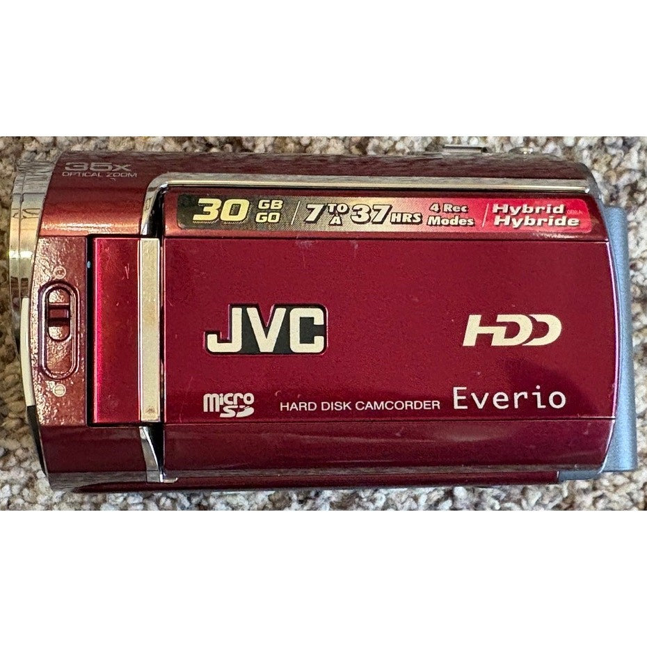 JVC Everio GZ-MG330RU Red Camcorder 30GB HDD 35x Optical Zoom