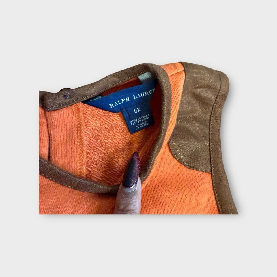 Vestido Ralph Lauren naranja con detalles Foto 4 de 4