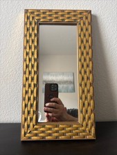 Vtge Uttermost Woven In Time Gold Mirror, Dec...