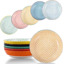 Large Ceramic Pasta Bowls Set of 6, 30 Oz Large Salad Bowls for Kitchen, 8.25...