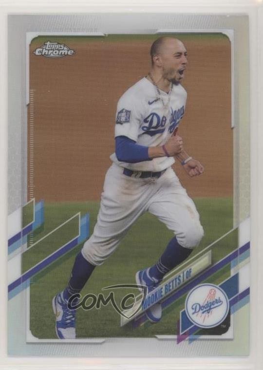 2021 Topps Chrome Image Variation SP (Vertical Celebrating) Mookie Betts 0d9j