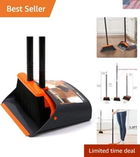 Compact 52" Broom & Dustpan Set - Perfect for Home, Office, and Lobby Cleaning