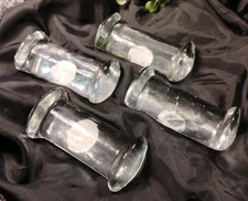 Collection ABBOTT Collection (4) Pc. "Knobby" Glass 3" Knife Rests w/Stickers!