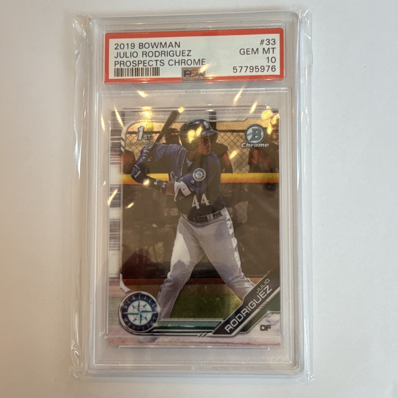 2019 Bowman Chrome Prospects - Julio Rodriguez #BCP-33 RC PSA 10
