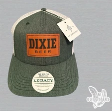 Retro Dixie Beer Custom Laser Engraved Leatherette Legacy Mid Pro Trucker Hat