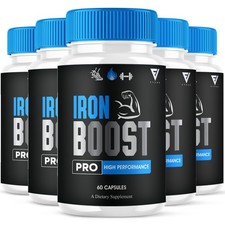 (5 Pack) Iron Boost Pro High Performance Supp...