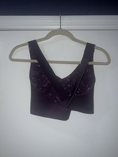Athleta Reversible Crossover Sport Bra Stardust Purple Bra Size Large