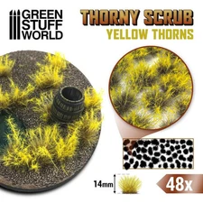 Green Stuff World GSW Thorny Spiky Scrub - Yellow Thorns - Scenery Diorama Warga