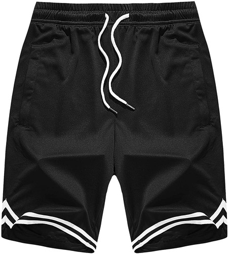Herren schnelltrocknende Basketballshorts Fitnessstudio Training Athletik Netzshorts Sporthose - Bild 16 von 56