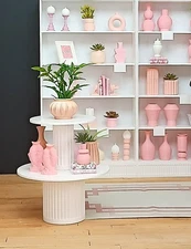 WHITE round tier DISPLAY boutique SHOP doll STORE FIXTURE 1/6 scale for BARBIE