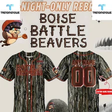 Hawks Boise Battle Beavers Camo Baseball Jersey