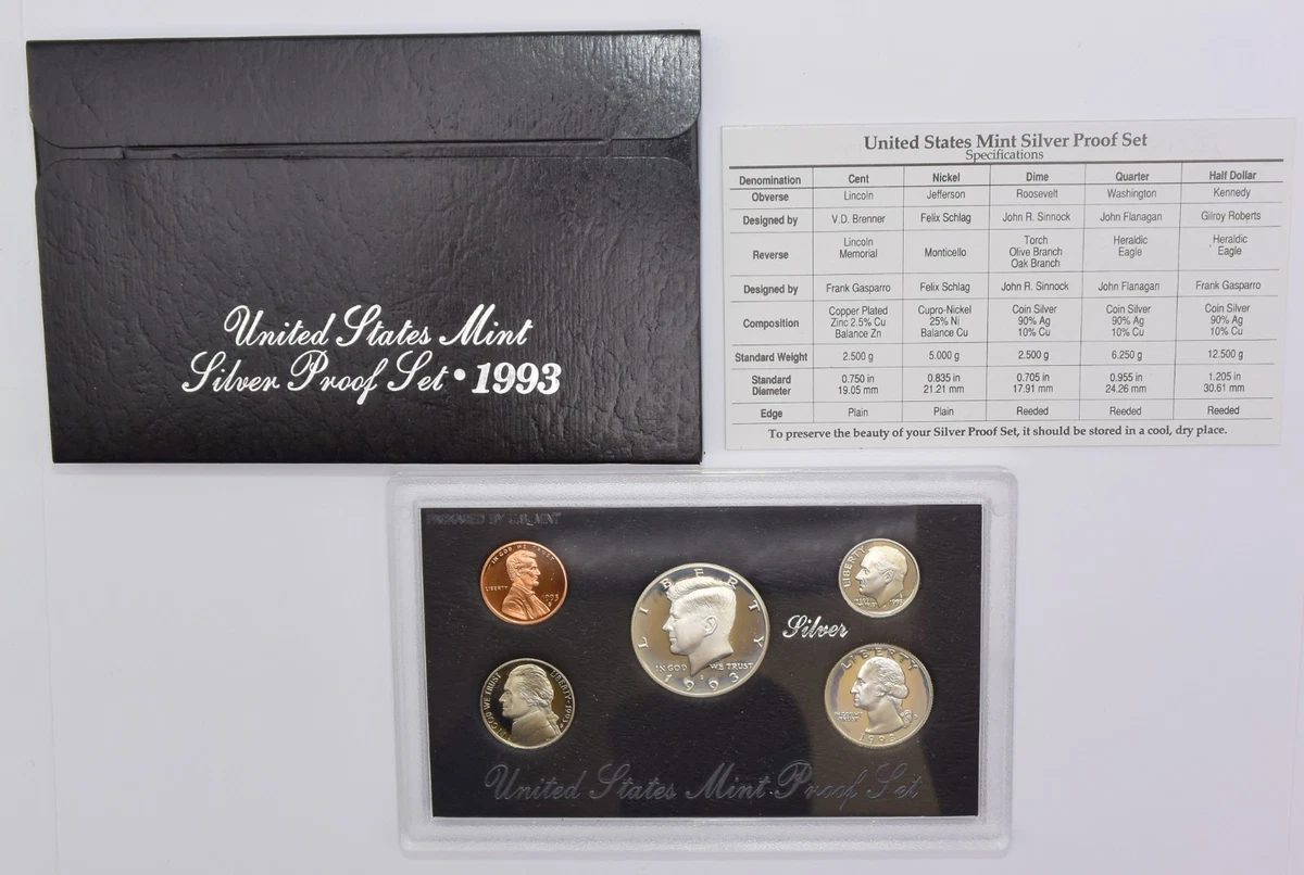 银质美国硬币精制套币1993 | eBay