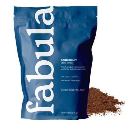 Fabula Coffee Dark Roast Freshly Ground - Organic - Low 12 Ounce (Pack of 1)