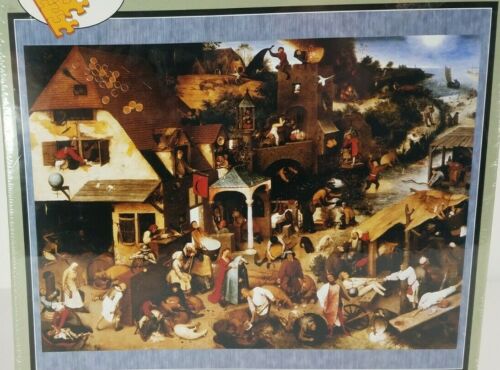 NIP 500-pc Bits and Pieces Pieter Breugel Find the Proverbs jigsaw puzzle sealed - Picture 2 of 9
