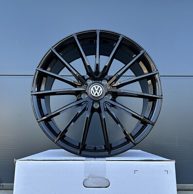 4x 19 Zoll Felgen V1 Wheels V2 schwarz für VW Passat B6 B7 B8 B9 3C GTE R-Line