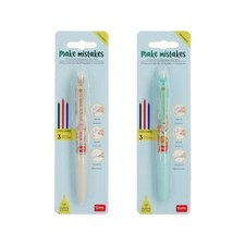 Legami Erasable Gel Pen 3 Colours in 1 pen Refillable Black Blue Red Ink 0.5mm