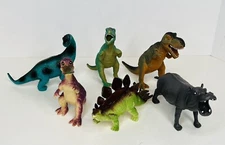Lot of 6 Greenbrier International Dinosaurs & Hippo Educational Toys Figures 