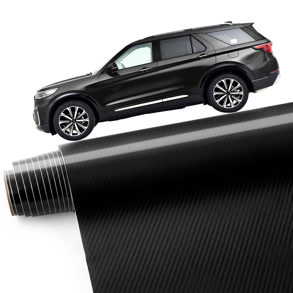 Rollo de película adhesiva de vinilo de carbono para envolver automóviles para Mitsubishi Galant Foto 4 de 4