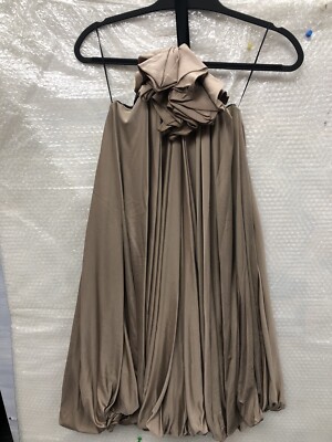 La Petite S***** Silk Mini Bubble Dress Brown/Tan Size 6 US