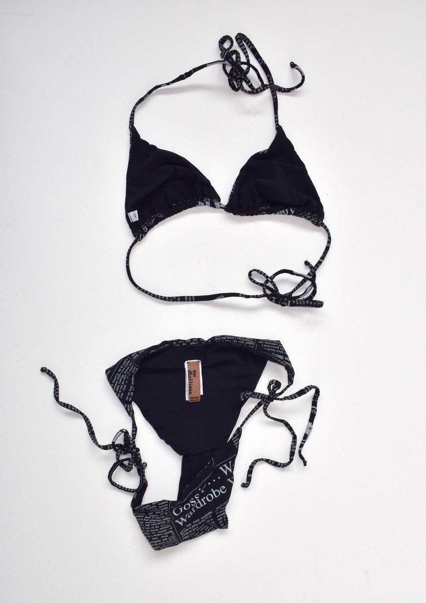 JOHN GALLIANO bikini black white Sz.40 IT 36 stunning