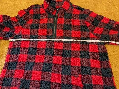 Style & Co Plus Size 3X Plaid Sherpa Sweatshirt - 第 2/5 張圖片