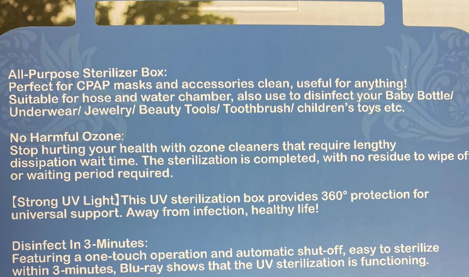 УФ стерилизатор JJ уход UV-C LED CPAP, детская бутылочка, макияж, маленький товар стерилизатор - Изображение 2 из 4