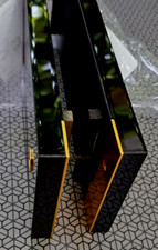 Für REVOX STUDER CD  B-226S  Seitenteile schwarz  gold design MDF side panel