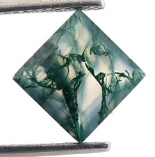 Best Quality Moss Agate Faceted Cut Square 8X8mm Loose Healing Gemstone 2.15 Ct.