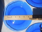 Set of 3 Cobalt Blue Glass Salad Lunch Plates  7 1/2" — photo 3