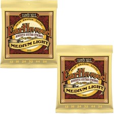 2-Pack Ernie Ball 2003 Earthwood 80/20 Bronze Medium Light Acousti Strings 12-54