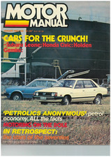 MOTOR MANUAL car Magazine January 1980 Subaru Leone Honda Civic Holden Gemini