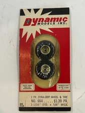 Dynamic Models 664 Dynagrip Wheel  Tire 1 pair for 1/24 scale slot cars NIB