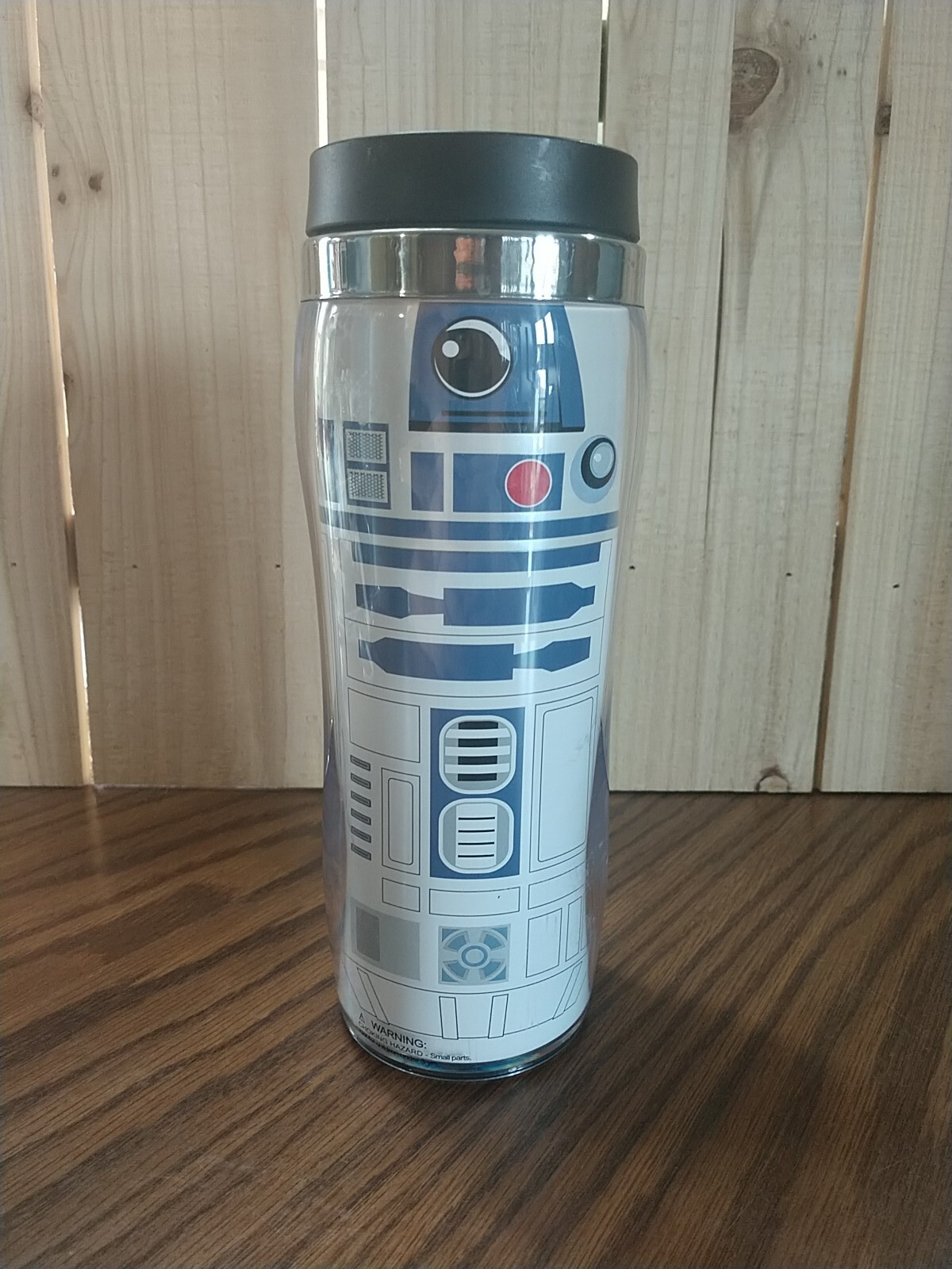 R2D2 Star Wars Stainless Steel Rim Accent Plastic Water Bottle. eBay
