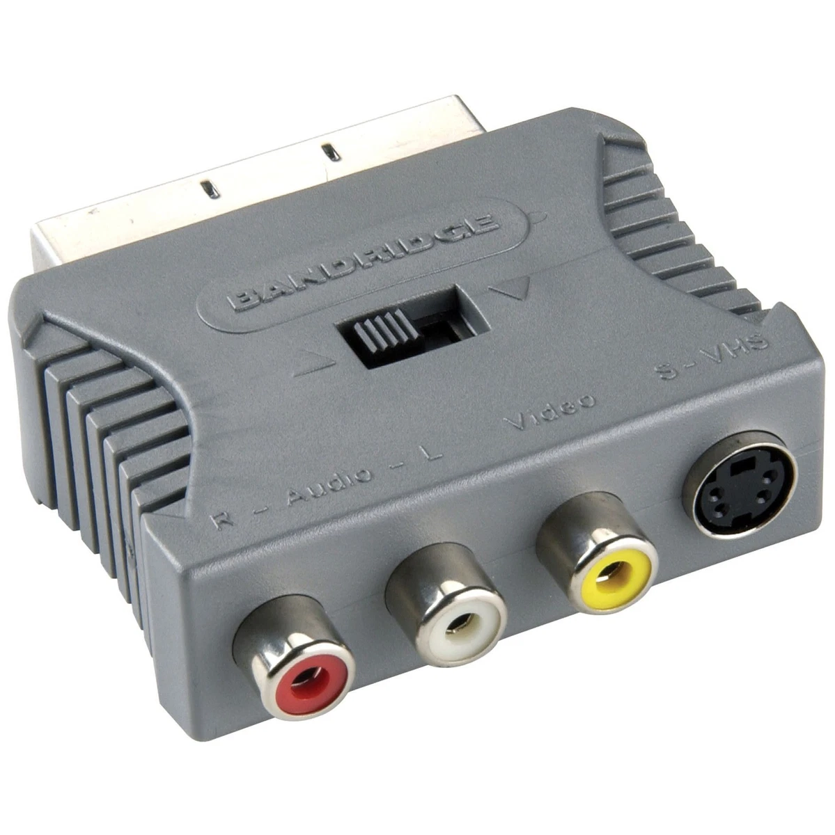 CABLEPELADO Cavo SCART AV Commutabile – Adattatore Convertitore Da SCART A S-Video E 3 RCA, 2 Metri, Con Interruttore Input/Output