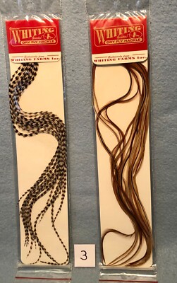 Lot #3 - 2 packs of Whiting 100 Dry Fly Hackle